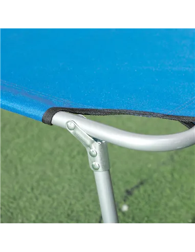 Outsunny Sun Lounger, with Adjustable Face Canopy - Bright Blue