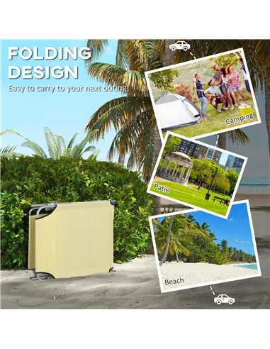 Outsunny Outdoor Foldable Sun Lounger Set of 2, 4 Level Adjustable Backrest Reclining Sun Lounger Chair with Angle Adjust Sun Sh