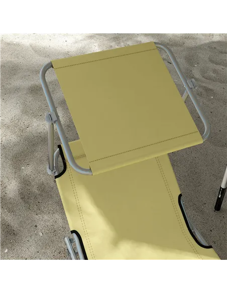 Outsunny Outdoor Foldable Sun Lounger Set of 2, 4 Level Adjustable Backrest Reclining Sun Lounger Chair with Angle Adjust Sun Sh