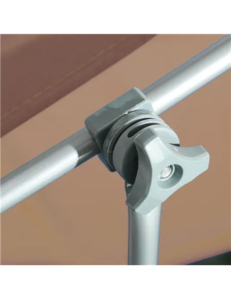 Outsunny Sun Lounger, with Adjustable Face Canopy - Brown