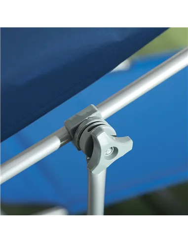 Outsunny Outdoor Foldable Sun Lounger Set of 2, 4 Level Adjustable Backrest Reclining Sun Lounger Chair with Angle Adjust Sun Sh