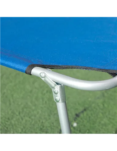 Outsunny Outdoor Foldable Sun Lounger Set of 2, 4 Level Adjustable Backrest Reclining Sun Lounger Chair with Angle Adjust Sun Sh