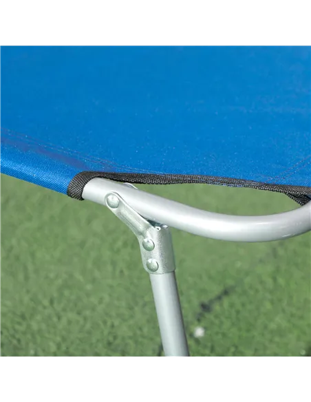 Outsunny Outdoor Foldable Sun Lounger Set of 2, 4 Level Adjustable Backrest Reclining Sun Lounger Chair with Angle Adjust Sun Sh