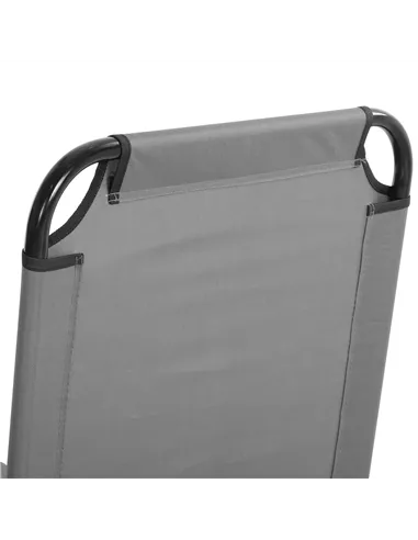 Outsunny Garden Sun Lounger, with Five-Position Back - Grey