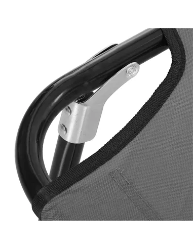 Outsunny Garden Sun Lounger, with Five-Position Back - Grey