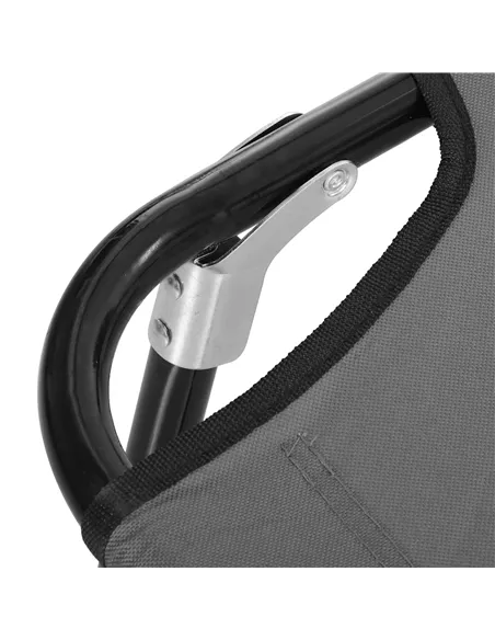 Outsunny Garden Sun Lounger, with Five-Position Back - Grey