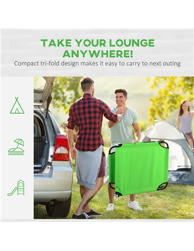 Outsunny Outdoor Folding Sun Lounger Set of 2 with Face Hole, 4 Level Adjustable Backrest Reclining Garden Lounger, Garden Recli