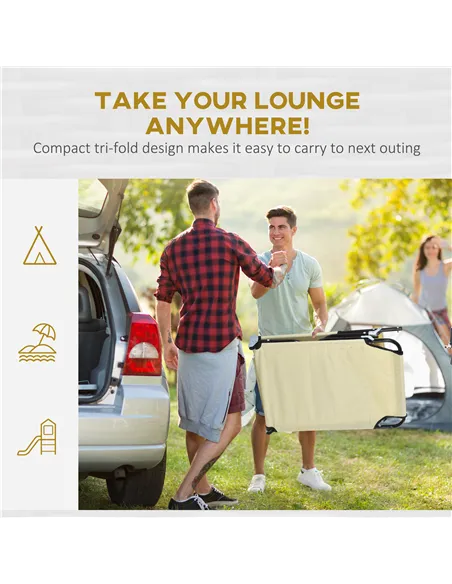 Outsunny Outdoor Folding Sun Lounger Set of 2 with Face Hole, 4 Level Adjustable Backrest Reclining Garden Lounger, Garden Recli