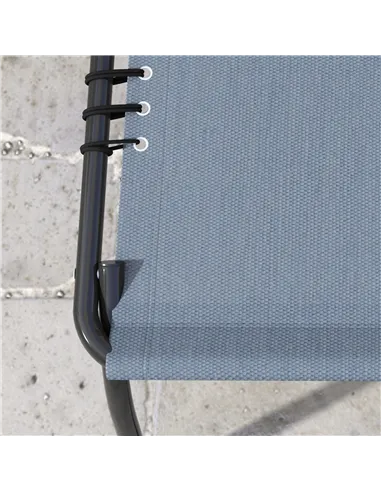 Outsunny Set of Two Folding Sun Loungers, with Four-Position Backs - Grey