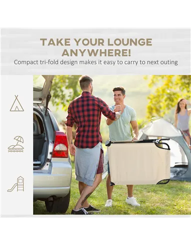 Outsunny Outdoor Folding Sun Lounger Set of 2 with Face Hole, 4 Level Adjustable Backrest Reclining Garden Lounger, Garden Recli