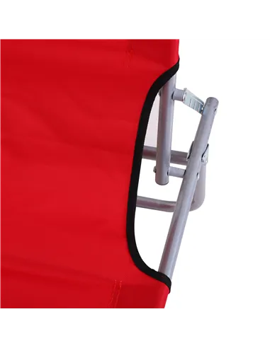 Outsunny 2 Piece Folding Sun Lounger, Lounge Chairs Reclining Sleeping Bed with Adjustable Sun Shade Awning for Beach, Patio