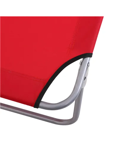 Outsunny 2 Piece Folding Sun Lounger, Lounge Chairs Reclining Sleeping Bed with Adjustable Sun Shade Awning for Beach, Patio