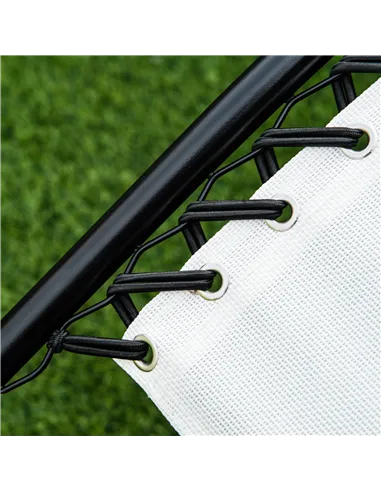 Outsunny 2 Piece Foldable Reclining Garden Chair with Headrest, Zero Gravity Deck Sun Lounger Seat Chair with Footrest, Armrest,