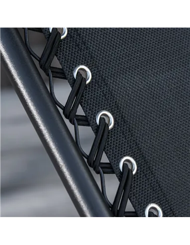 Outsunny 2 Piece Foldable Reclining Garden Chair with Headrest, Zero Gravity Deck Sun Lounger Seat Chair with Footrest, Armrest,