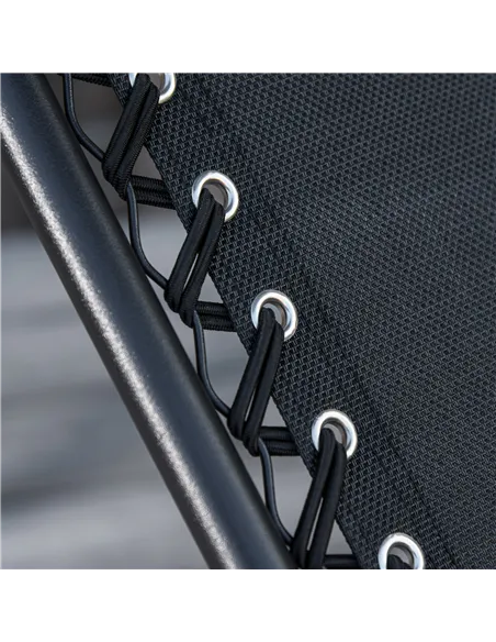 Outsunny 2 Piece Foldable Reclining Garden Chair with Headrest, Zero Gravity Deck Sun Lounger Seat Chair with Footrest, Armrest,