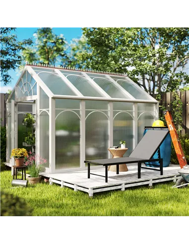 Outsunny Reclining Sun Lounger - Grey