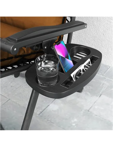 Outsunny Set of Two Reclining Sun Loungers, with Cushion - Brown