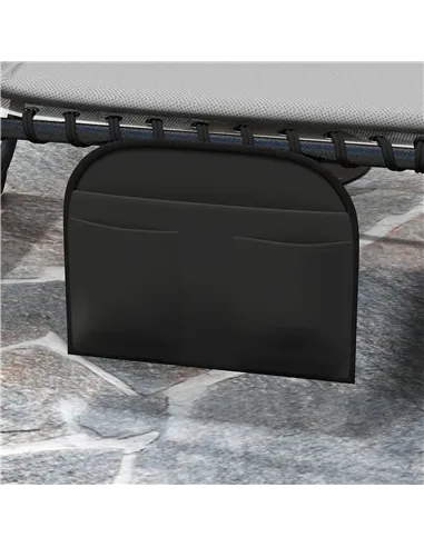 Outsunny Set of Two Reclining Sun Loungers - Light Grey