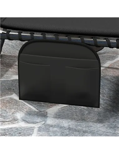 Outsunny Set of Two Reclining Sun Loungers - Black