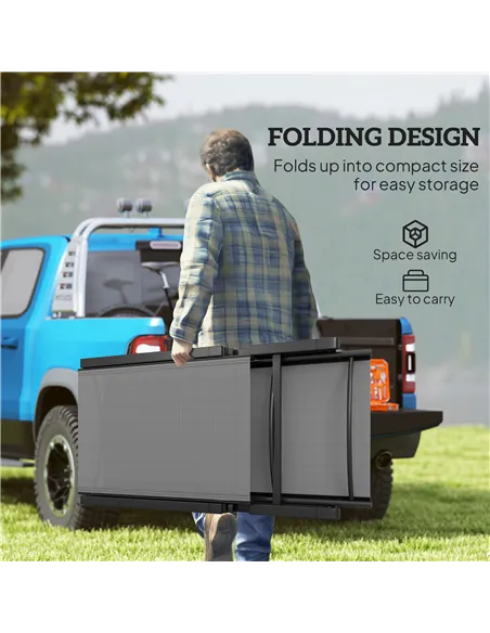 Outsunny Folding Sun Lounger Set of 2, 5-Position Adjustable Reclining Garden Loungers, Garden Chaise Lounge Sunbed Recliner Cha