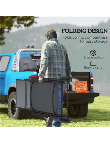 Outsunny Five-Position Reclining Sun Lounger - Grey