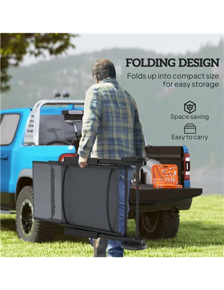 Outsunny Five-Position Reclining Sun Lounger - Grey