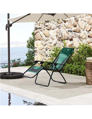 Outsunny Zero Gravity Lounger Chair, Folding Reclining Patio Chair with Padded Seat, Cup Holder, Soft Cushion and Headrest for P