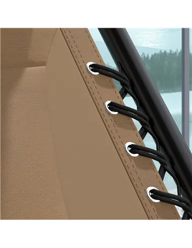 Outsunny Zero Gravity Lounger Chair Set of 2, Folding Reclining Patio Chair with Shade Cover, Cup Holder, Soft Cushion and Headr