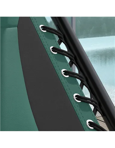 Outsunny Zero Gravity Lounger Chair, Folding Reclining Patio Chair with Shade Cover, Padded Seat, Cup Holder, Soft Cushion and H