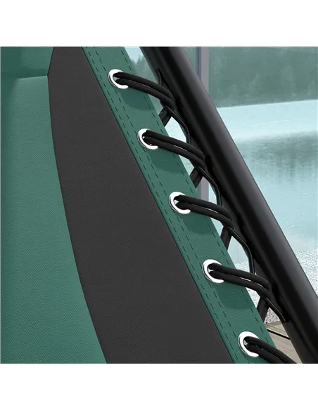 Outsunny Zero Gravity Lounger Chair, Folding Reclining Patio Chair with Shade Cover, Padded Seat, Cup Holder, Soft Cushion and H