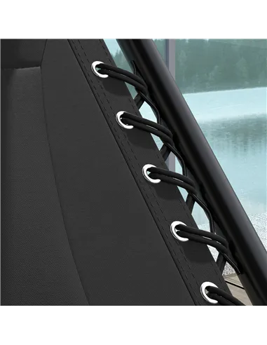 Outsunny Zero Gravity Lounger Chair Set of 2, Folding Reclining Patio Chair with Shade Cover, Padded Seat, Cup Holder, Soft Cush