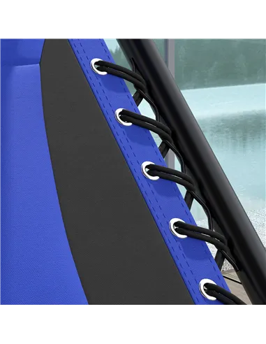 Outsunny Zero Gravity Lounger Chair Set of 2, Folding Reclining Patio Chair with Shade Cover, Cup Holder, Soft Cushion and Headr