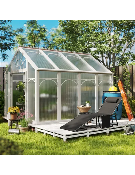 Outsunny Five-Position Reclining Sun Lounger - Black