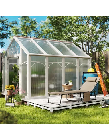 Outsunny Five-Position Reclining Sun Lounger - Beige