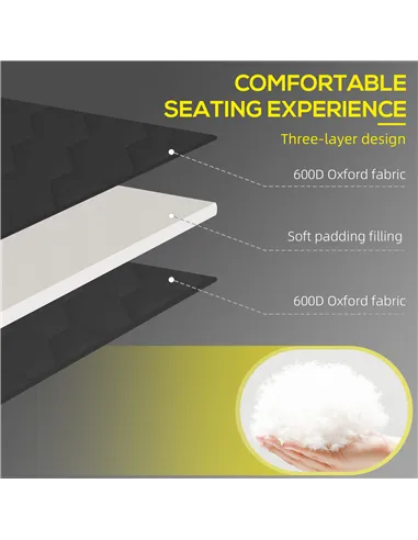 Outsunny Set of Two Sun Loungers, with Five-Position Reclining Backs - Black