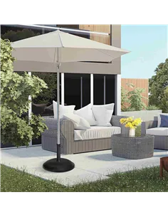 Outsunny Heavy Duty Cement Parasol Base 20kg Round Patio Umbrella Stand Garden Outdoor Shade Holder for Dia. 35mm/38mm/48mm Pole 2