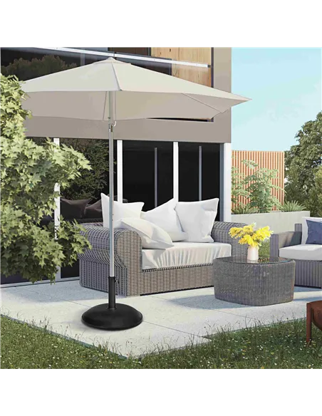 Outsunny Heavy Duty Cement Parasol Base 20kg Round Patio Umbrella Stand Garden Outdoor Shade Holder for Dia. 35mm/38mm/48mm Pole