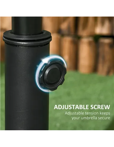 Outsunny Heavy Duty Cement Parasol Base 20kg Round Patio Umbrella Stand Garden Outdoor Shade Holder for Dia. 35mm/38mm/48mm Pole