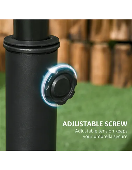 Outsunny Heavy Duty Cement Parasol Base 20kg Round Patio Umbrella Stand Garden Outdoor Shade Holder for Dia. 35mm/38mm/48mm Pole