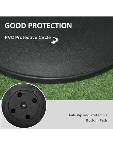 Outsunny Heavy Duty Cement Parasol Base 20kg Round Patio Umbrella Stand Garden Outdoor Shade Holder for Dia. 35mm/38mm/48mm Pole