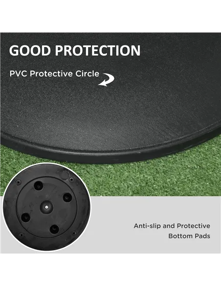 Outsunny Heavy Duty Cement Parasol Base 20kg Round Patio Umbrella Stand Garden Outdoor Shade Holder for Dia. 35mm/38mm/48mm Pole