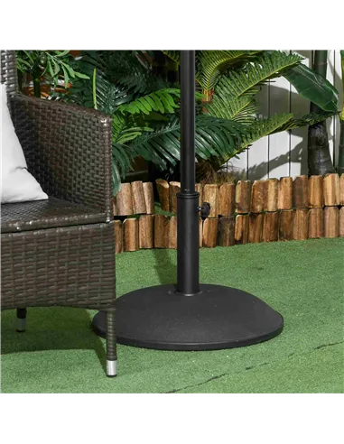 Outsunny Heavy Duty Cement Parasol Base 20kg Round Patio Umbrella Stand Garden Outdoor Shade Holder for Dia. 35mm/38mm/48mm Pole