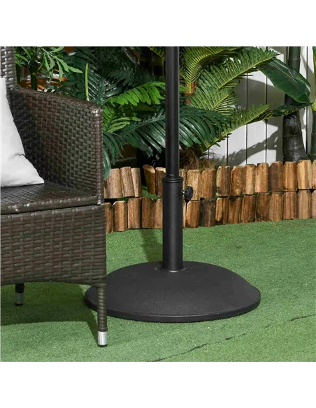 Outsunny Heavy Duty Cement Parasol Base 20kg Round Patio Umbrella Stand Garden Outdoor Shade Holder for Dia. 35mm/38mm/48mm Pole