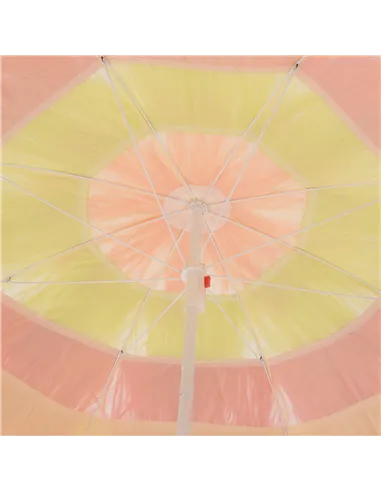 Outsunny 1.6m Garden Hawaii Parasol, Patio Beach Sun Umbrella Sunshade Hawaiian Folding Tilting Crank Parasol (Multicolour)