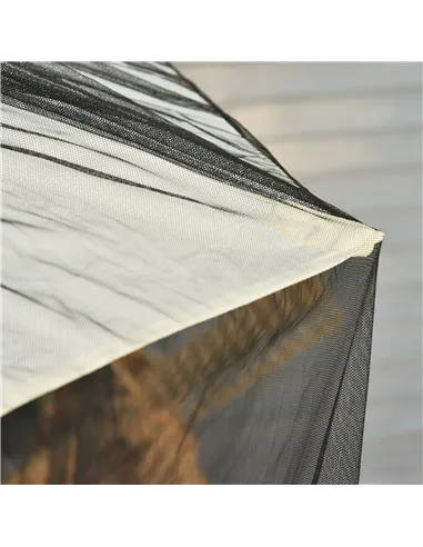 Outsunny 2.3m Umbrella Table Screen Outdoor Patio Cover Mosquito Insect Net Zipped Door