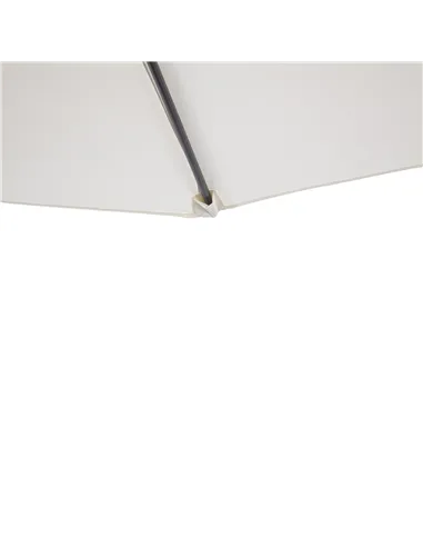 Outsunny 2.7m Garden Half Parasol, Outdoor Balcony Umbrella with 5 Steel Ribs, Patio Sun Shade, Cream White