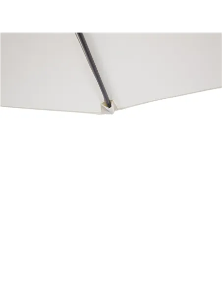 Outsunny 2.7m Garden Half Parasol, Outdoor Balcony Umbrella with 5 Steel Ribs, Patio Sun Shade, Cream White