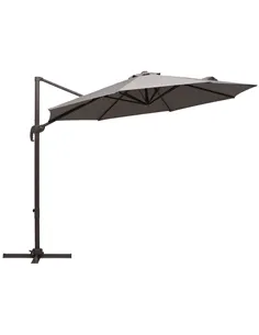 Outsunny 3m Cantilever Aluminium Frame Outdoor Garden Parasol Grey