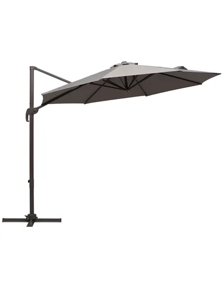 Outsunny 3m Cantilever Aluminium Frame Outdoor Garden Parasol Grey