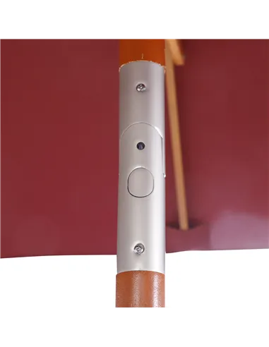 Outsunny 2m x 1.5m Garden Parasol Umbrella with Tilting Sunshade Canopy, Outdoor Market Table Umbrella with Wood and Bamboo Fram